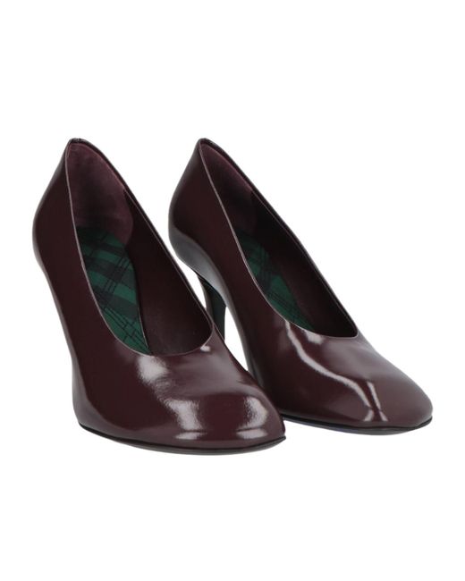 Burberry Black Simple Leather High Heels