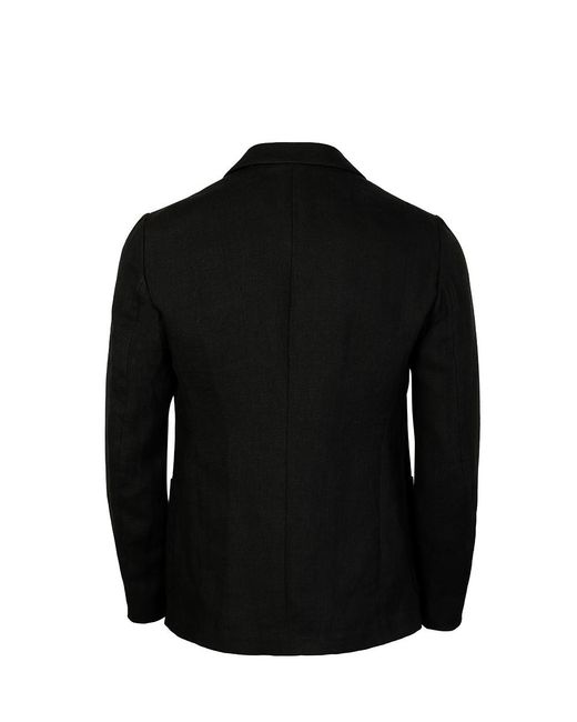 Armani Collezioni Black Logo Suit Jacket for men