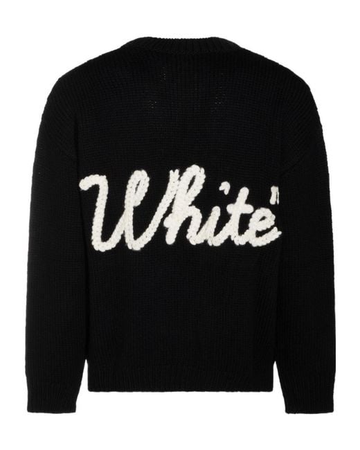 Off-White c/o Virgil Abloh Black Crewneck Long-Sleeved Jumper for men