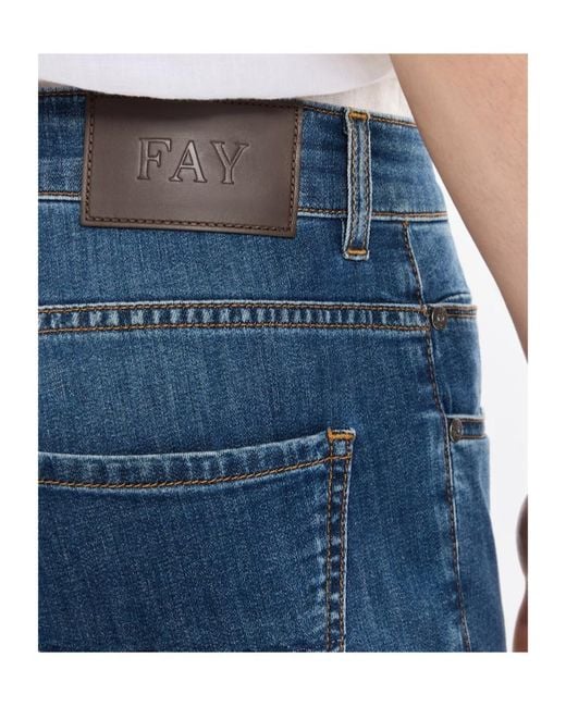 Fay Blue Slim Fit Jeans for men