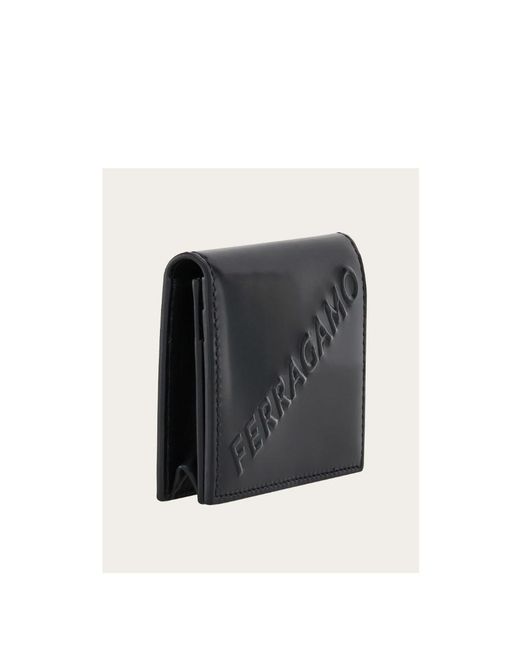 Ferragamo Black Logo Card Bag for men