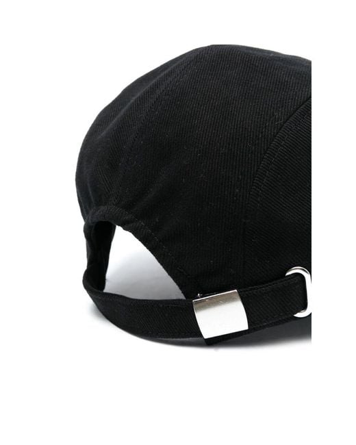 Isabel Marant Black Logo Embroidered Baseball Cap