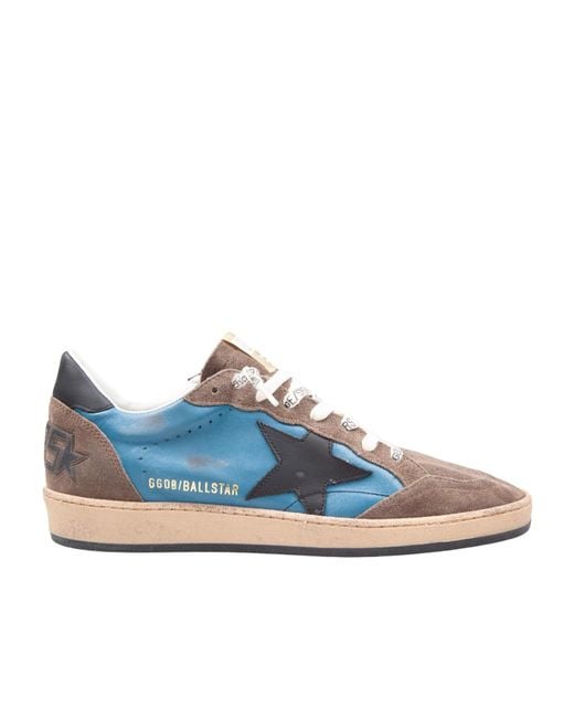 Golden Goose Deluxe Brand Blue Ballstar Low-Top Sneakers for men