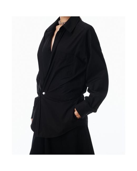 Alexander Wang Black Pre-Styled Wrapped Mini Dress
