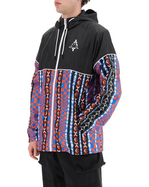 Marcelo Burlon Red County Of Milan X Kappa Geometric Patterned Zipped Jacket for men