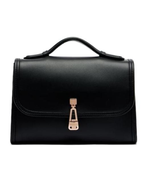 Gabriela Hearst Black Leonora Small Leather Crossbody Bag