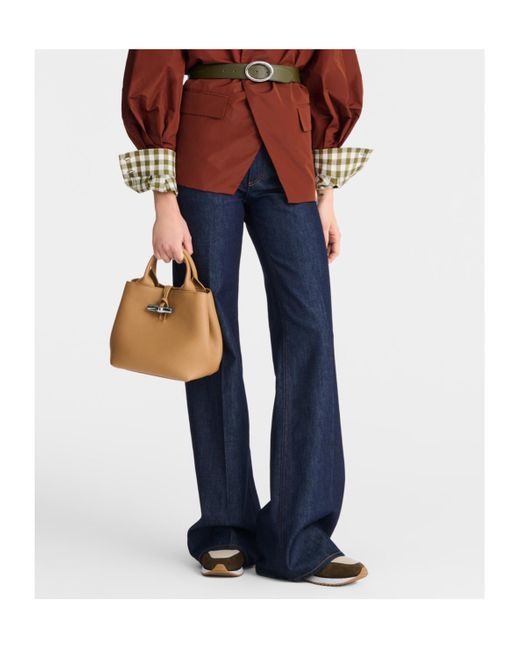 Longchamp Brown Le Roseau Small Tote Bag