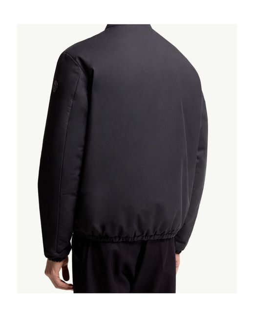 Moncler Blue Tafoni Reversible Down Bomber Jacket for men