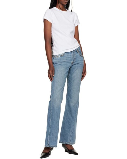 Re/done Blue Jeans With Belt Loops