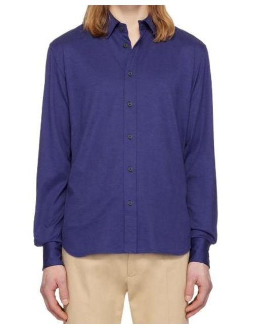 Tom Ford Blue Logo Shirt for men