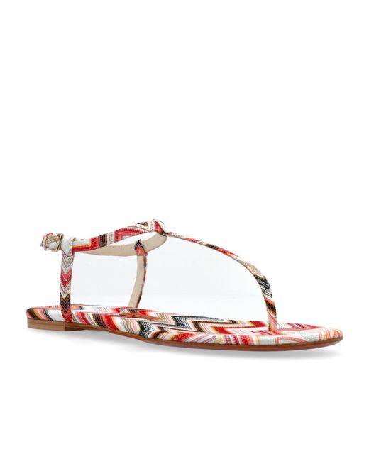 Missoni Brown Zigzag Sandals