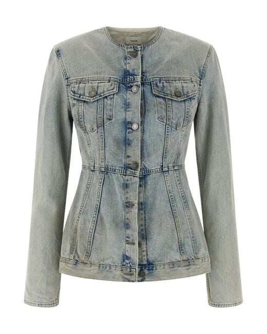 Haikure Blue Temple Fitted Denim Jacket