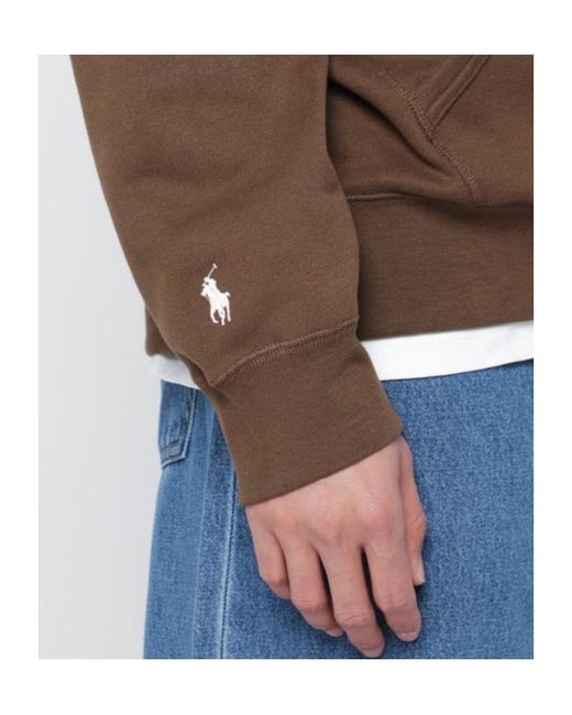 Polo Ralph Lauren Brown Logo Hooded Sweatshirt for men
