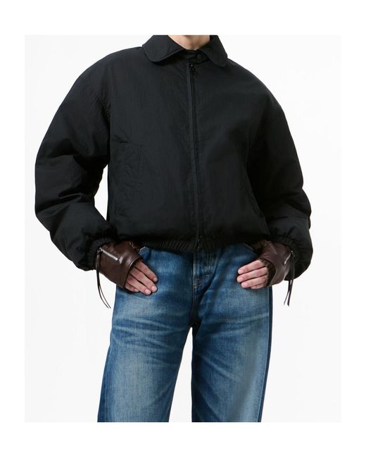Our Legacy Black Avenue Puffa Zip Bomber Jacket