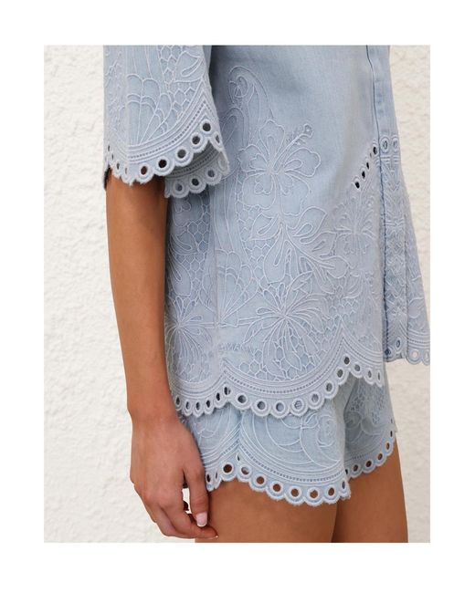 Zimmermann Blue Denim Shirt "Daylight"