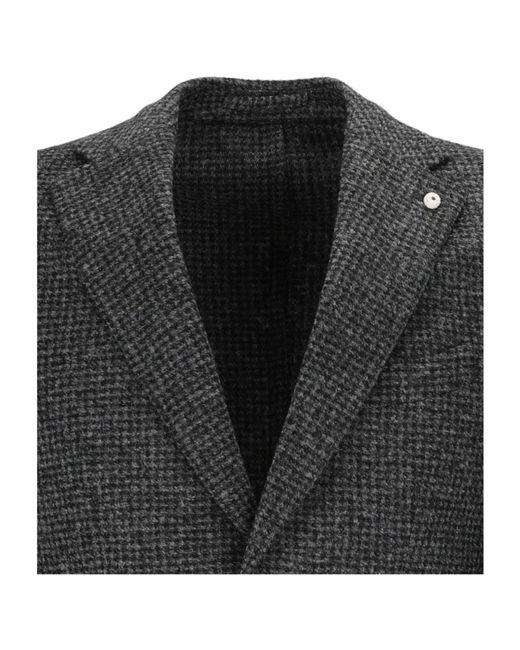 Lubiam Black Single-Breasted Suit Jacket for men