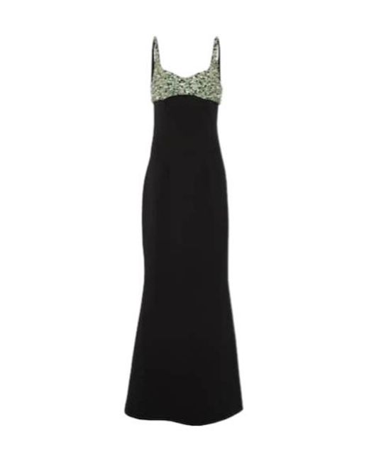 Safiyaa Black Beatriz Embellished Gown