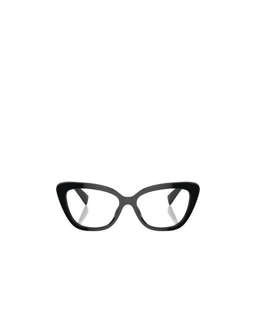 Miu Miu White Eyewear Cat-Eye Frame Glasses