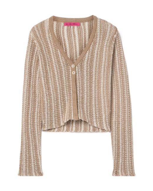 The Elder Statesman Natural Striped Long-Sleeve Top