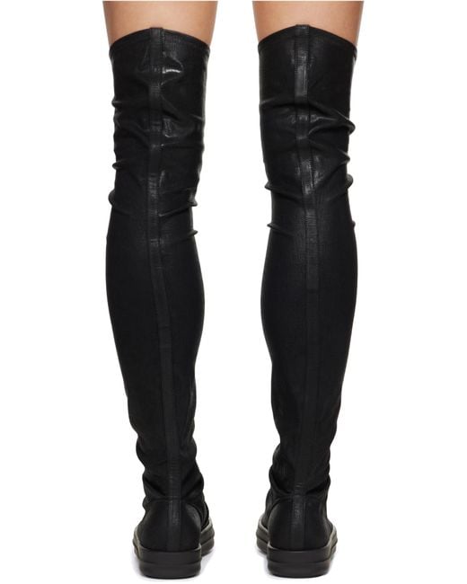 Rick Owens Black Knee-High Sock Sneakers