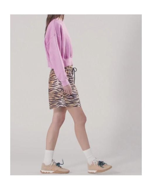 Pinko Multicolor Drawstring Print Shorts