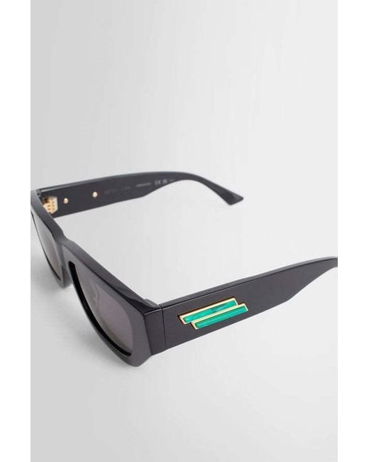 Bottega Veneta White Eyewear Rectangle Framed Sunglasses for men