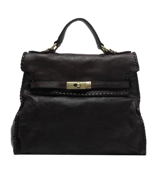 Campomaggi Black Shoulder Bag With Handle