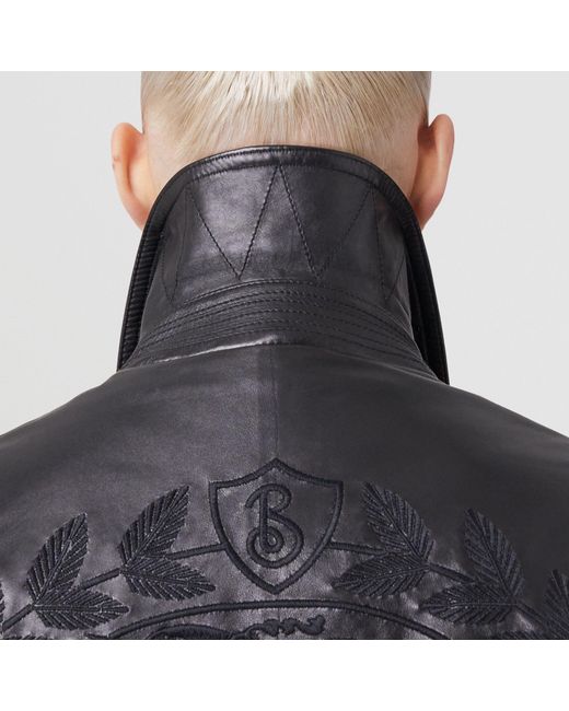 Burberry Black Equestrian Knight Buttoned Jacket