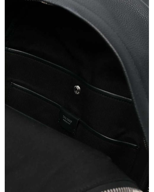 Tom Ford Black Zipped Backpack for men
