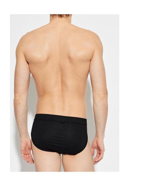 DSquared² Black Logo Briefs for men