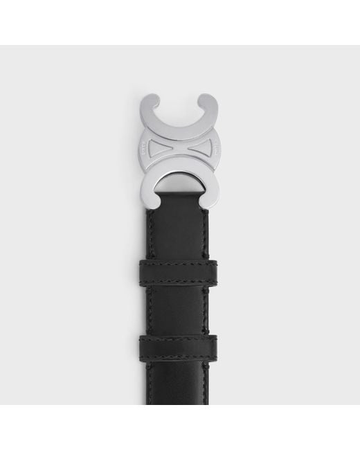Céline White Triomphe Belt 25Mm for men