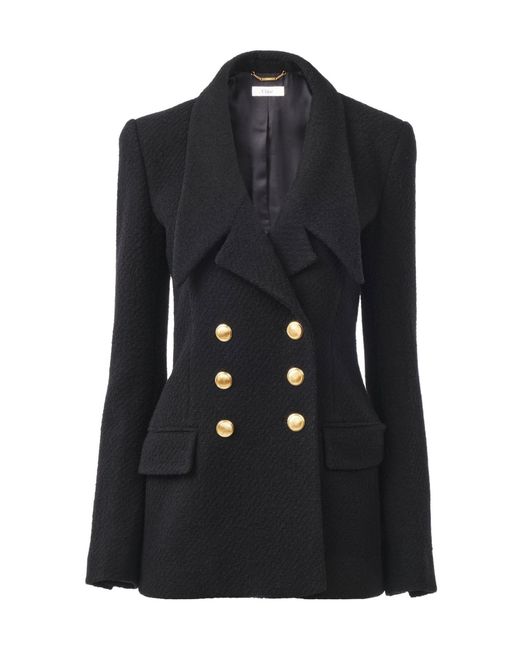 Chloé Black Chloé Double-Breasted Buttoned Blazer