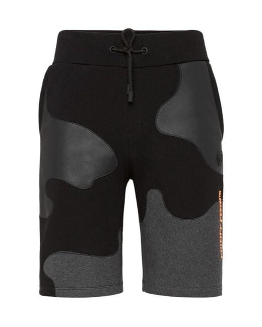 Philipp Plein Black Logo Detail Shorts for men