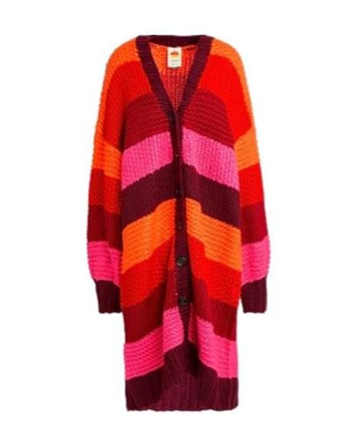 Farm Rio Red Striped Thick Knitted Sweater