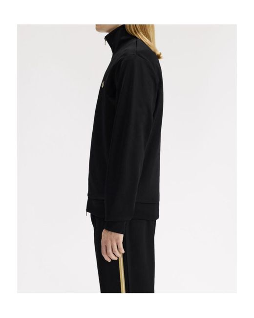 Fred Perry Black Stripe Tape Track Jacket for men
