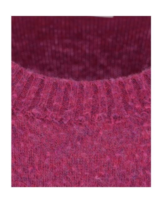 Roberto Collina Pink Crew-Neck Wool Sweater for men