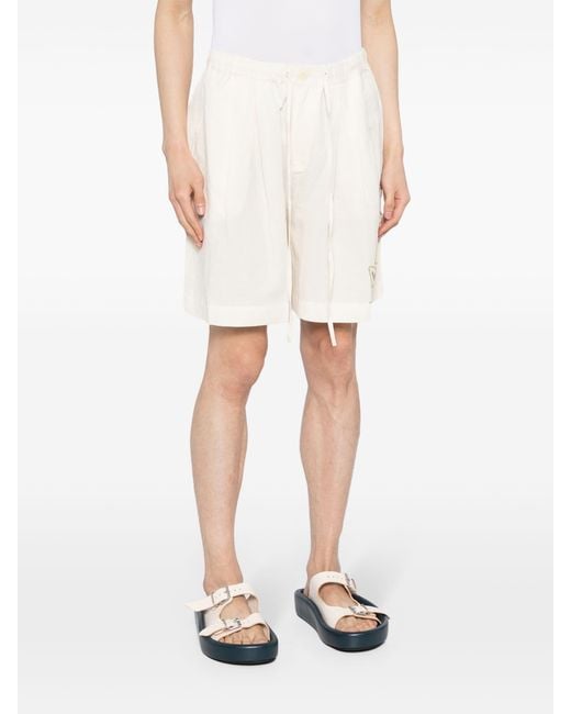 STORY mfg. White Bridge Floral-Embroidered Shorts for men