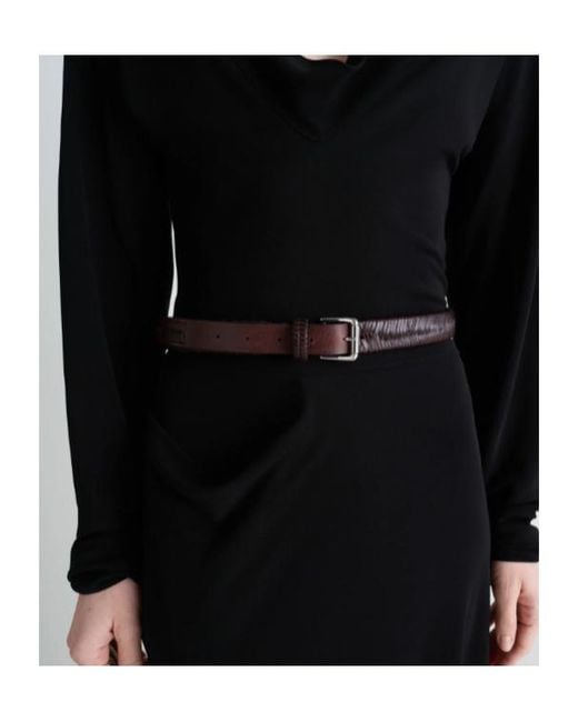 Lemaire White Braided Buckle Belt for men