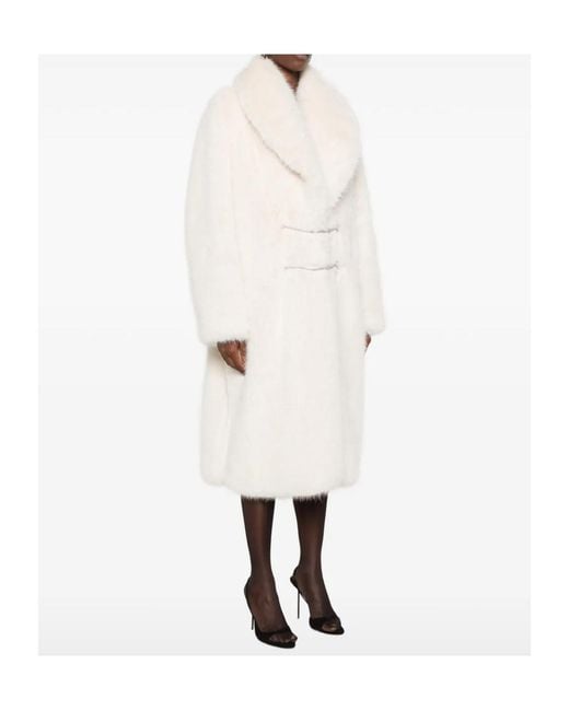 Dondup White Faux-Fur Coat