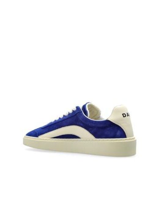 DSquared² Blue Round-Toe Lace-Up Sneakers for men