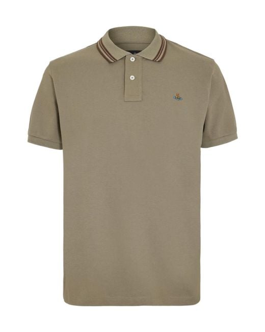 Vivienne Westwood Green Viv 2 Tip Polo Sn62 for men