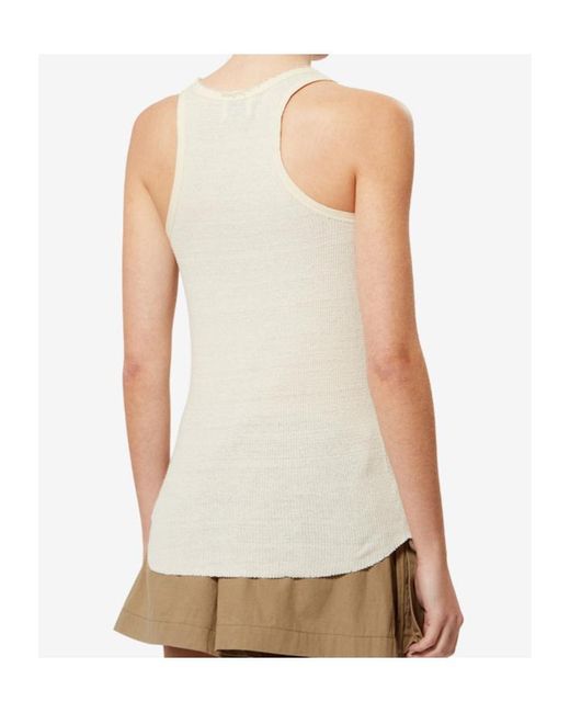 Isabel Marant Natural Silk T-Shirt Helma