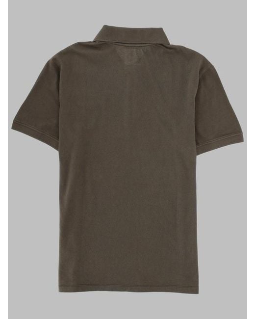 Balmain Green Collared Short-Sleeved Polo Shirt for men