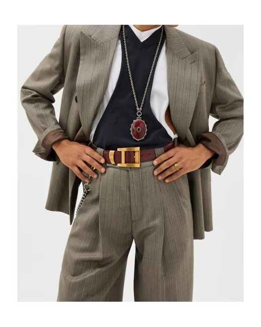 Versace Green Pinstripe Boxy Blazer for men