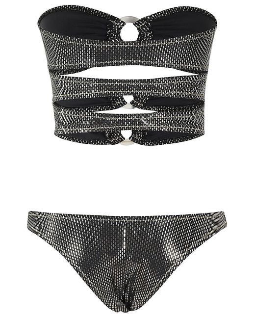 Reina Olga Metallic Sleeveless Swimsuit