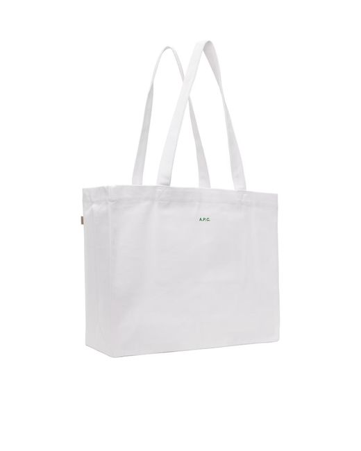 A.P.C. White X Jjjjound Hotel Printed Tote Bag for men