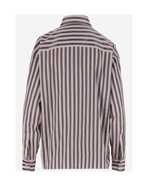 Etro White Striped Button-Up Shirt