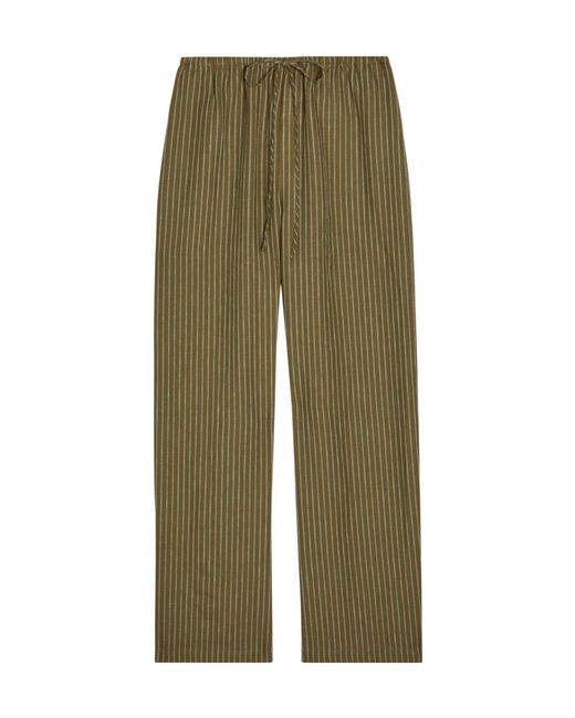 Staud Green Stripe Casual Trousers