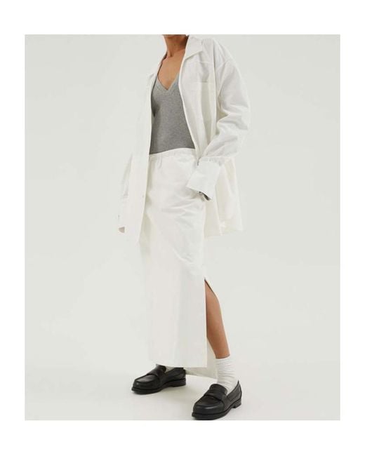 1989 STUDIO White Asymmetrical Midi Skirt