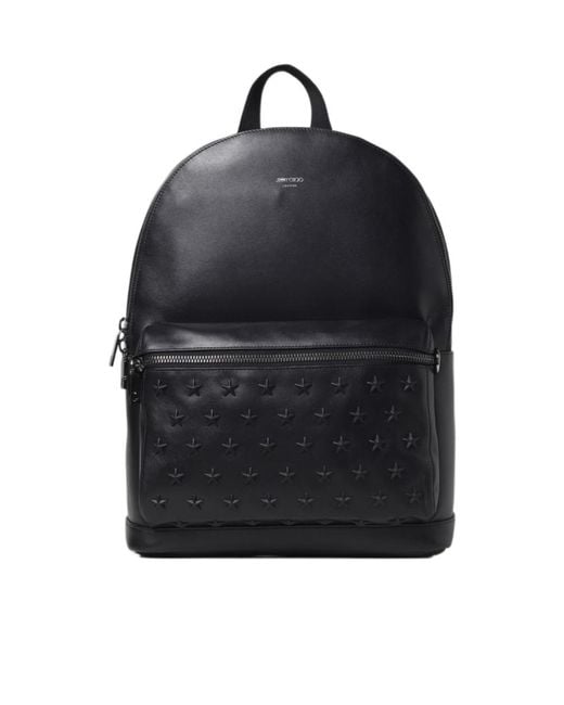 Jimmy Choo Black Zippered Backpack for men